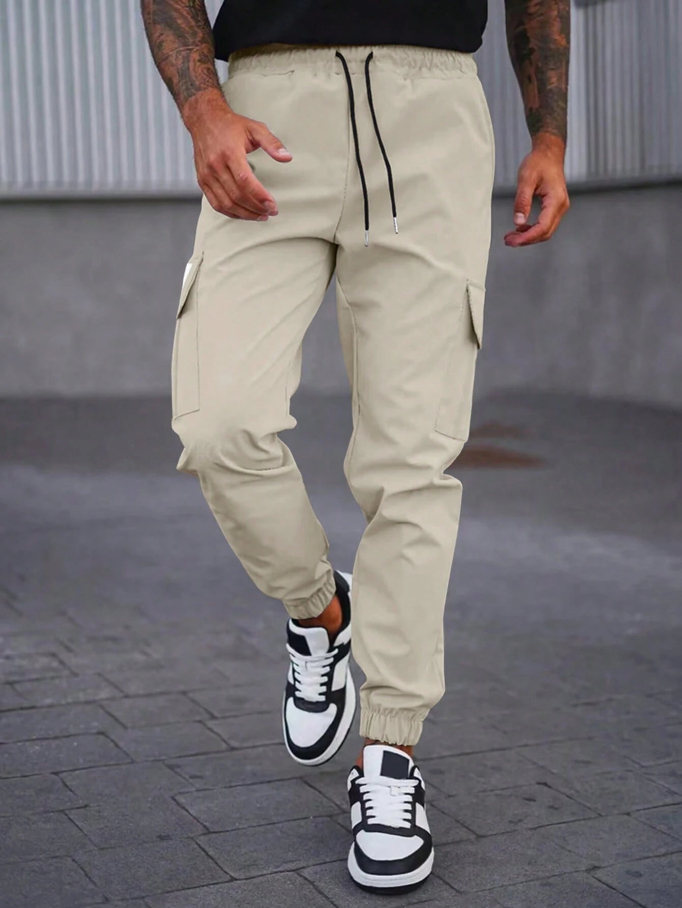 Manfinity LEGND Men'S Casual Jogger Pants with Multiple Pockets, Versatile Work Trousers Men S Jogger Casual Men Pants Cargo Pants Men Joggers Men S Joggers Streetwear Men Pants