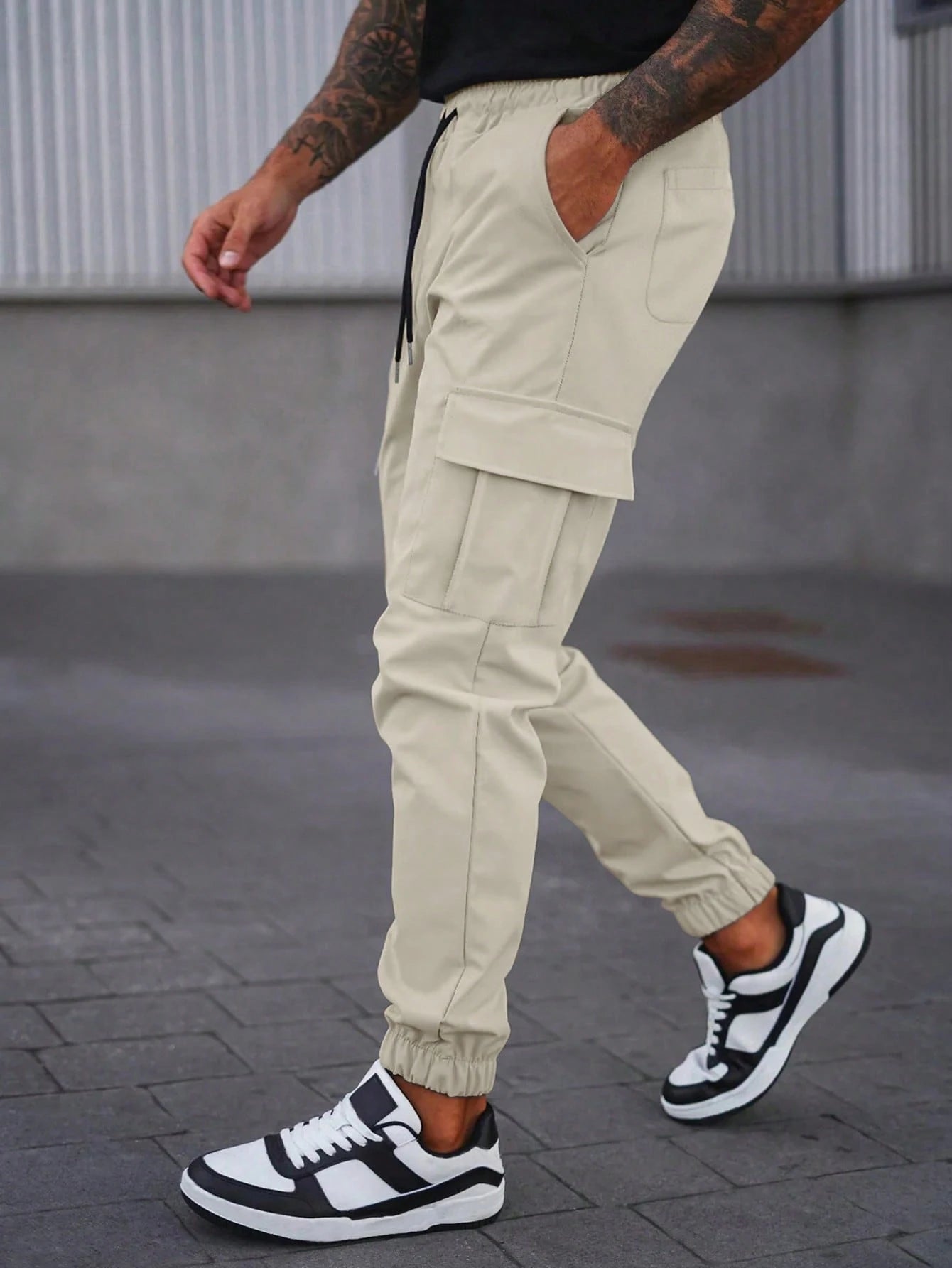 Manfinity LEGND Men'S Casual Jogger Pants with Multiple Pockets, Versatile Work Trousers Men S Jogger Casual Men Pants Cargo Pants Men Joggers Men S Joggers Streetwear Men Pants