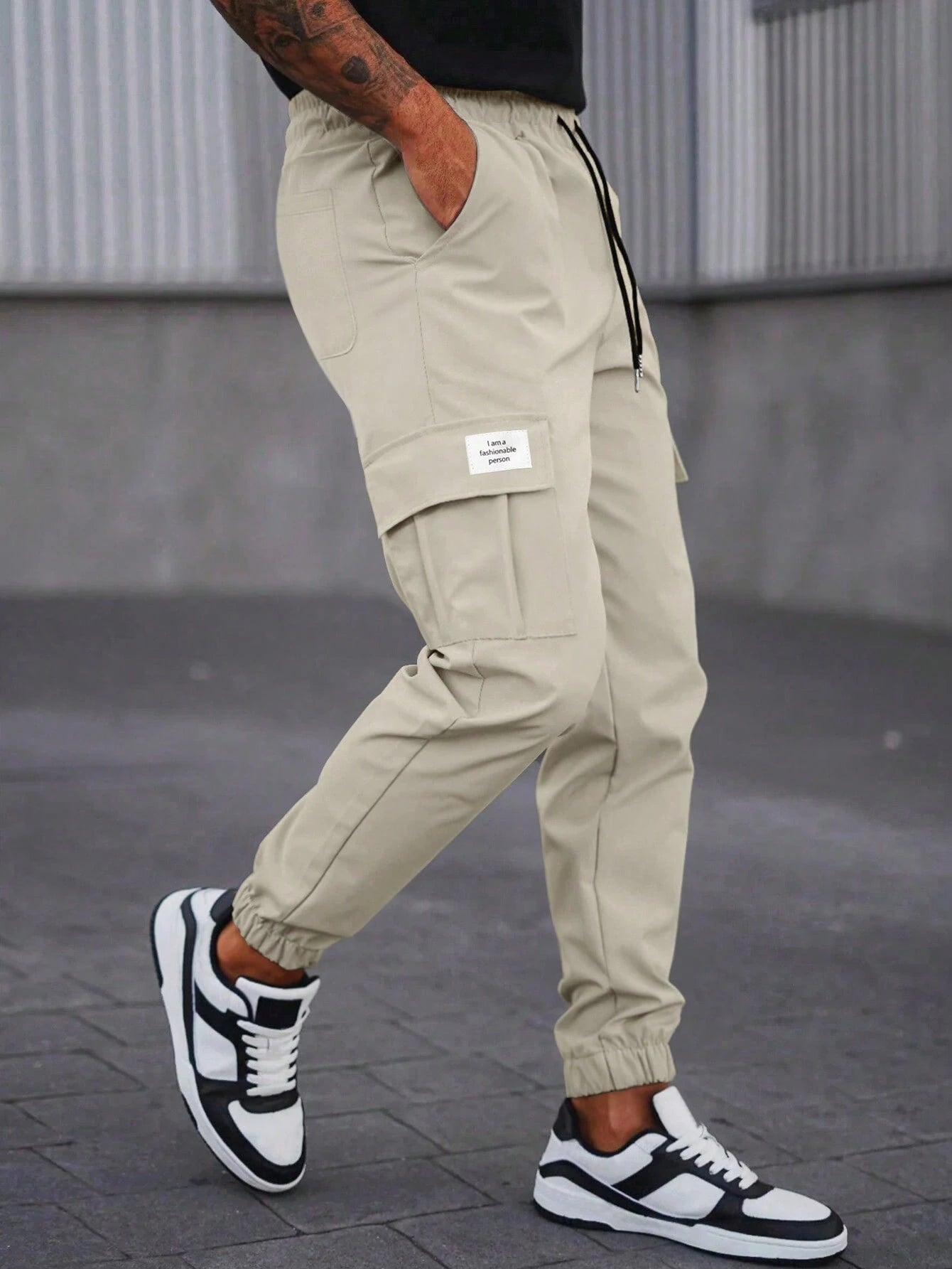 Manfinity LEGND Men'S Casual Jogger Pants with Multiple Pockets, Versatile Work Trousers Men S Jogger Casual Men Pants Cargo Pants Men Joggers Men S Joggers Streetwear Men Pants