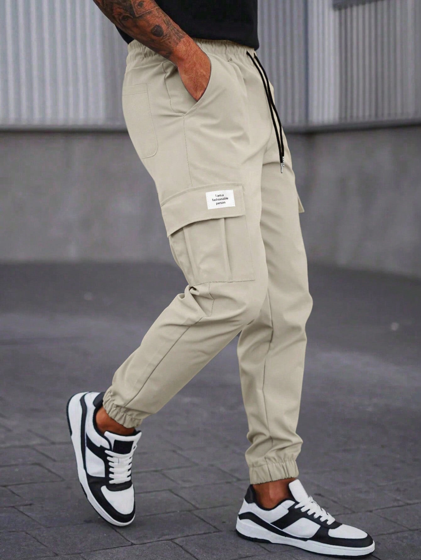 Manfinity LEGND Men'S Casual Jogger Pants with Multiple Pockets, Versatile Work Trousers Men S Jogger Casual Men Pants Cargo Pants Men Joggers Men S Joggers Streetwear Men Pants